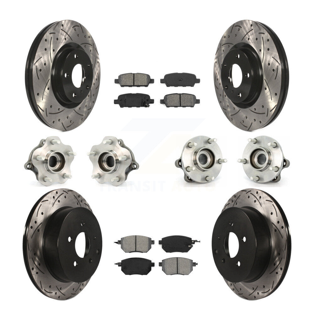 [Avant + Arrière] Kit d'ensemble roulement de roue et moyeu pour 2005-2007 Nissan Murano AWD KBB-111010
