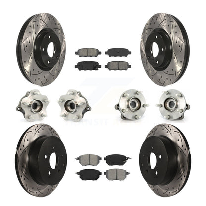 [Avant + Arrière] Kit d'ensemble roulement de roue et moyeu pour 2005-2007 Nissan Murano AWD KBB-111010