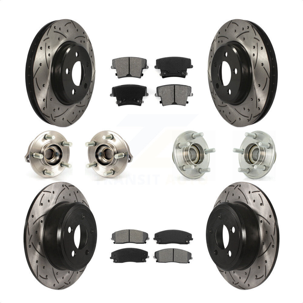 [Avant + Arrière] Kit d'ensemble roulement de roue et moyeu pour Dodge Charger Chrysler 300 Challenger KBB-111011 par Transit Auto