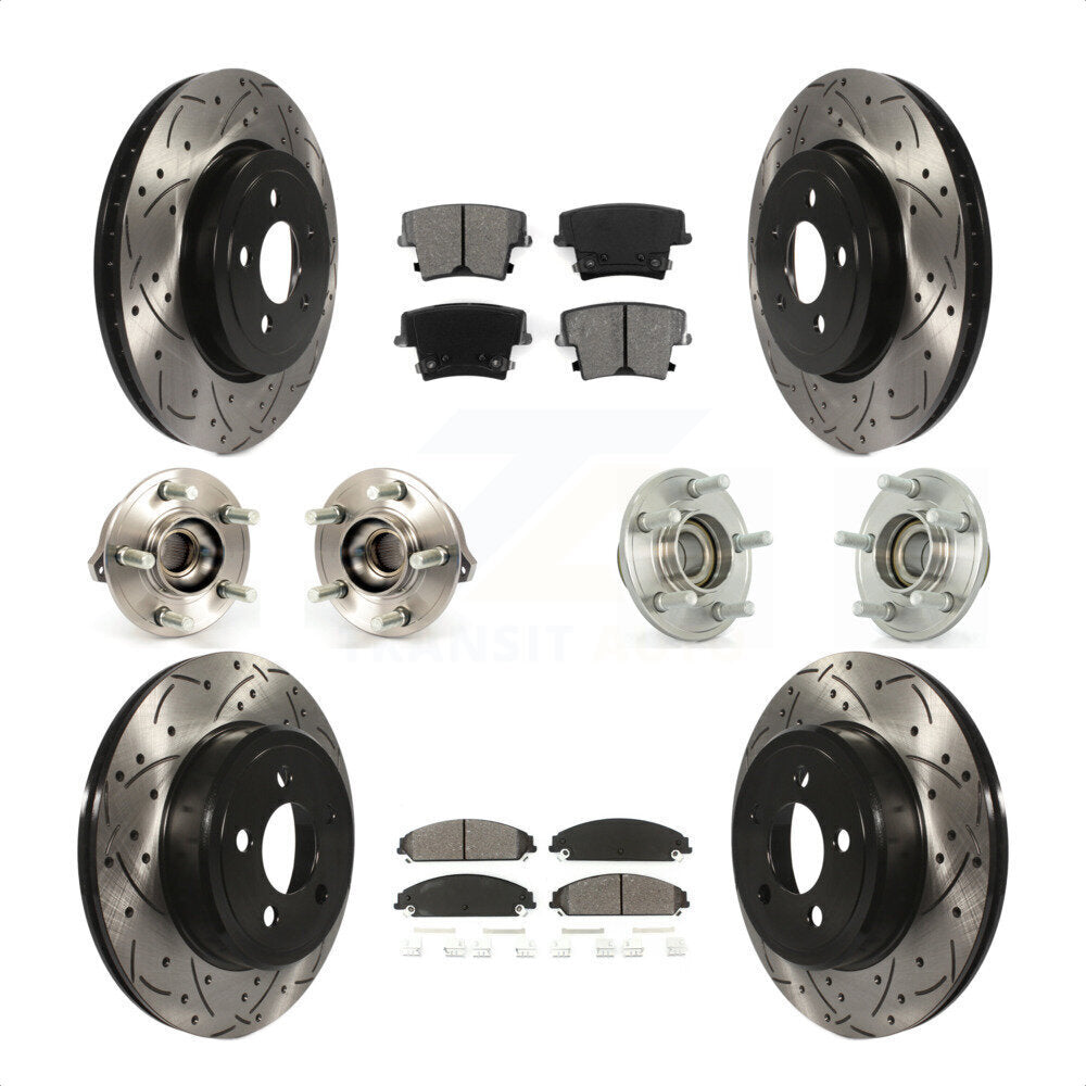 [Avant + Arrière] Kit d'ensemble roulement de roue et moyeu pour Dodge Chrysler 300 Charger Challenger KBB-111012 par Transit Auto