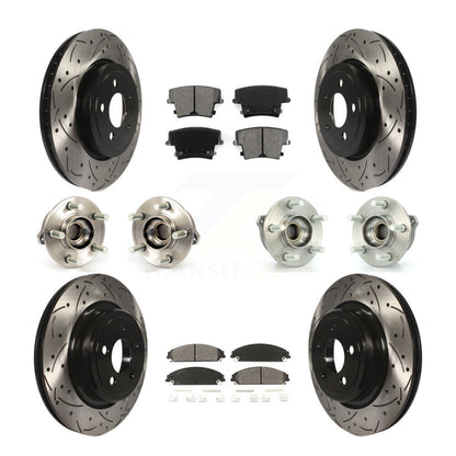 [Avant + Arrière] Kit d'ensemble roulement de roue et moyeu pour Dodge Charger AWD avec 5.7L avec Police Package KBB-111016