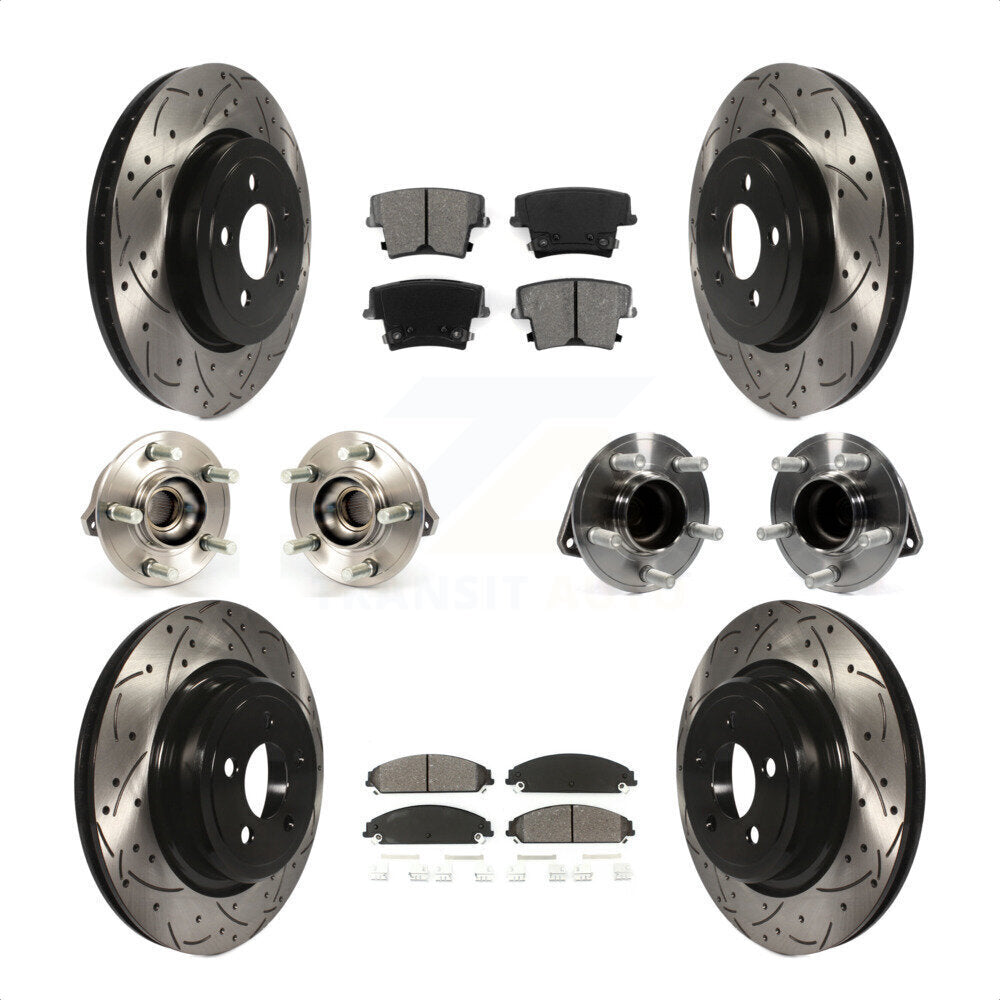 [Avant + Arrière] Kit d'ensemble roulement de roue et moyeu pour 2012-2013 Dodge Charger R T SE avec RWD 5.7L avec Police Package KBB-111019 par Transit Auto