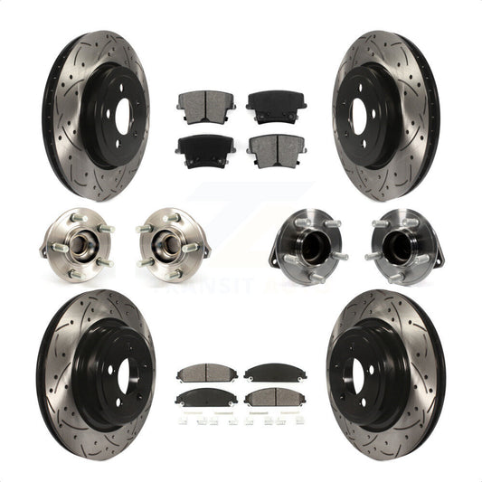 [Avant + Arrière] Kit d'ensemble roulement de roue et moyeu pour 2012-2013 Dodge Charger R T SE avec RWD 5.7L avec Police Package KBB-111019 par Transit Auto
