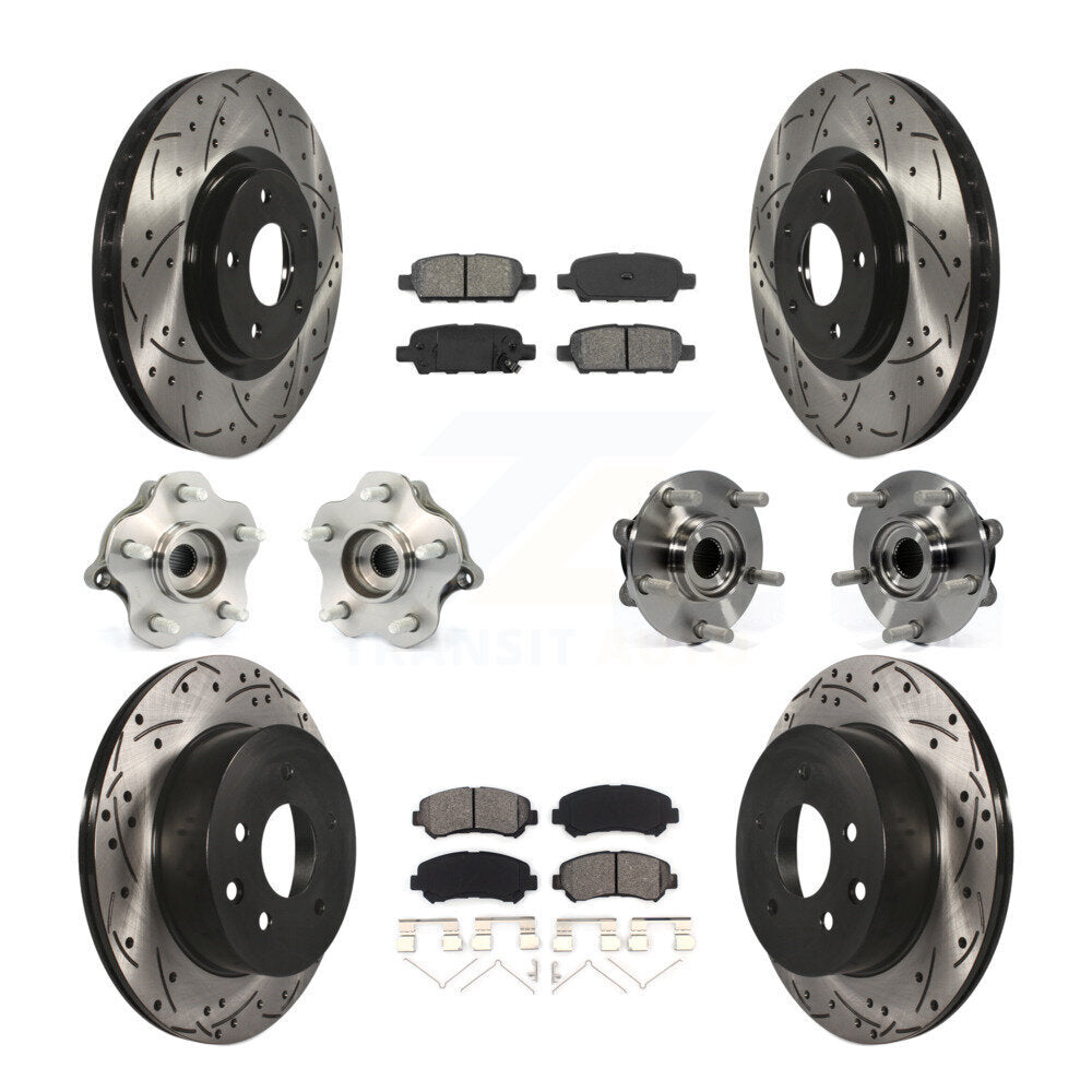 [Avant + Arrière] Kit d'ensemble roulement de roue et moyeu pour 2014 Nissan Juke Nismo RS avec AWD To 04 14 KBB-111025