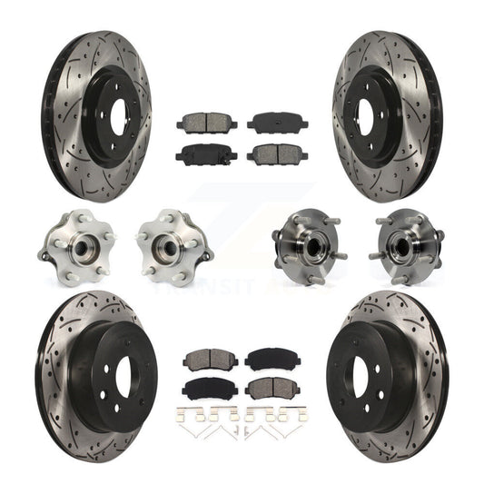 [Avant + Arrière] Kit d'ensemble roulement de roue et moyeu pour 2014 Nissan Juke Nismo RS avec AWD To 04 14 KBB-111025