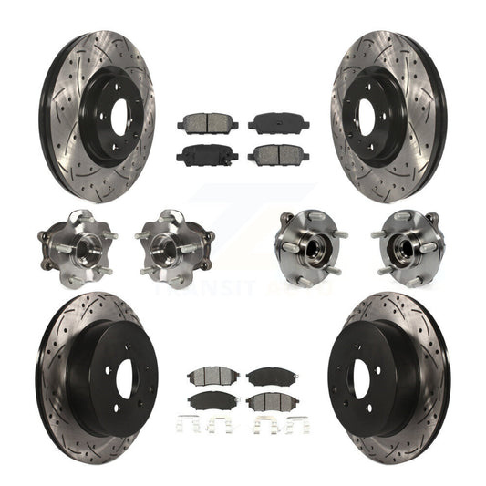 [Avant + Arrière] Kit d'ensemble roulement de roue et moyeu pour INFINITI QX70 M37 Q70 Q70L M56 M35h KBB-111032