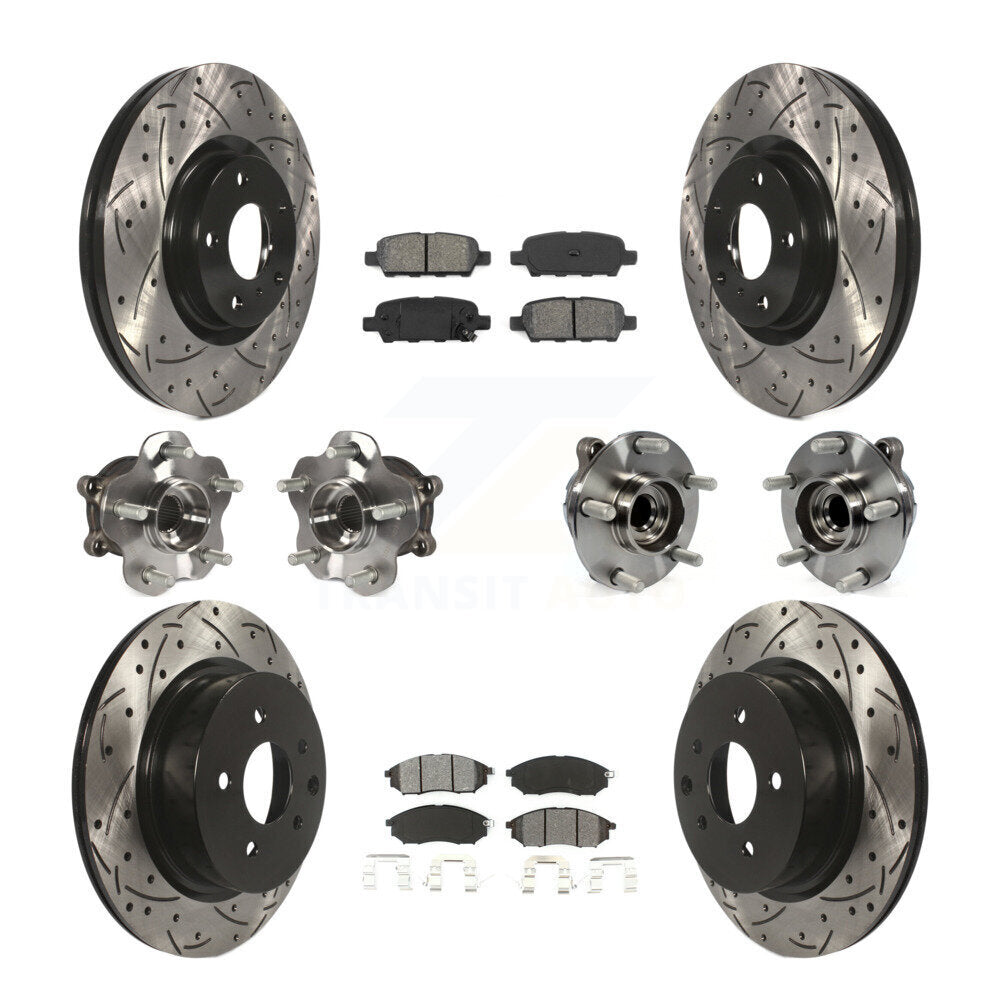 [Avant + Arrière] Kit d'ensemble roulement de roue et moyeu pour INFINITI G37 G35 EX35 G25 Nissan 370Z Q40 M35 QX50 M45 EX37 KBB-111033
