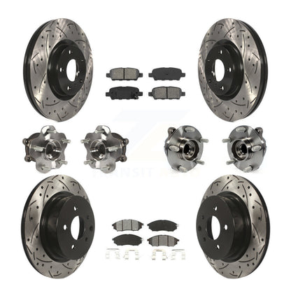 [Avant + Arrière] Kit d'ensemble roulement de roue et moyeu pour INFINITI G37 G35 EX35 G25 Nissan 370Z Q40 M35 QX50 M45 EX37 KBB-111033