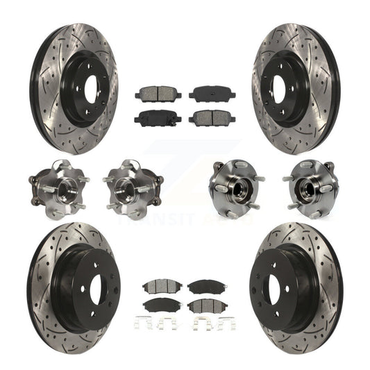 [Avant + Arrière] Kit d'ensemble roulement de roue et moyeu pour INFINITI G37 G35 EX35 G25 Nissan 370Z Q40 M35 QX50 M45 EX37 KBB-111033