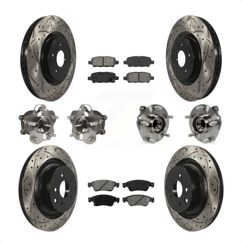 [Avant + Arrière] Kit d'ensemble roulement de roue et moyeu pour 2014 INFINITI Q60 Sport avec RWD sans Package KBB-111035 par Transit Auto