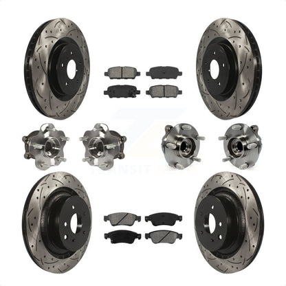 [Avant + Arrière] Kit d'ensemble roulement de roue et moyeu pour 2014 INFINITI Q60 Sport avec RWD sans Package KBB-111035 par Transit Auto