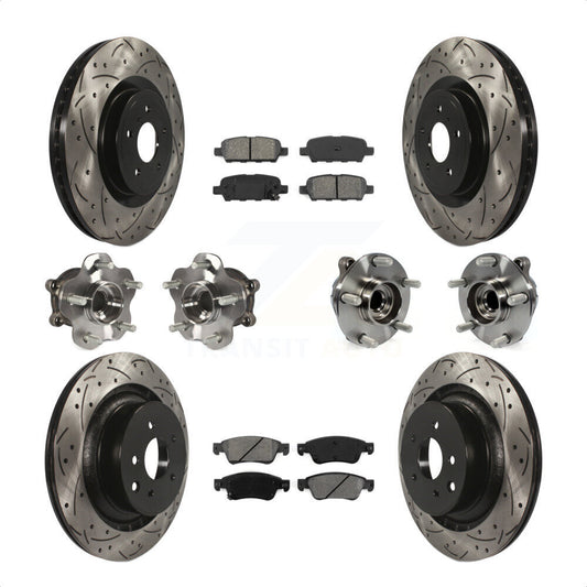 [Avant + Arrière] Kit d'ensemble roulement de roue et moyeu pour 2014 INFINITI Q60 Sport avec RWD sans Package KBB-111035 par Transit Auto