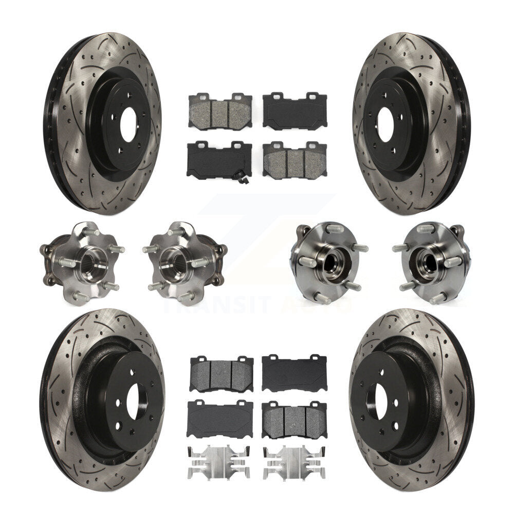 [Avant + Arrière] Kit d'ensemble roulement de roue et moyeu pour INFINITI G37 Nissan 370Z Q60 KBB-111036