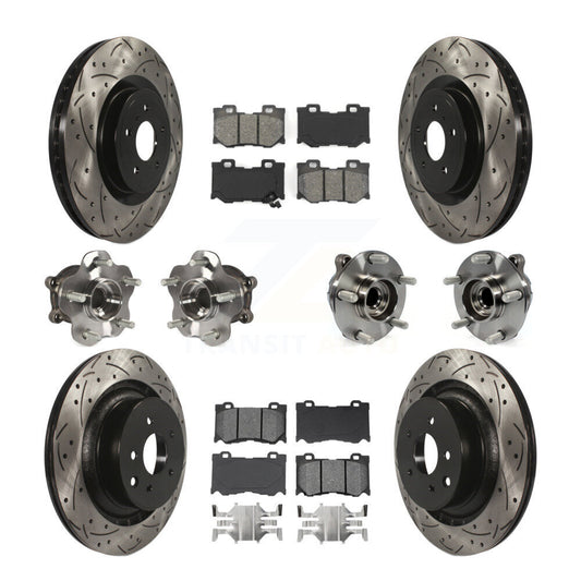 [Avant + Arrière] Kit d'ensemble roulement de roue et moyeu pour INFINITI G37 Nissan 370Z Q60 KBB-111036
