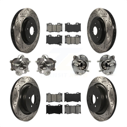 [Avant + Arrière] Kit d'ensemble roulement de roue et moyeu pour Infiniti Q50 M37 Q70 Q70L QX70 M56 INFINITI KBB-111037 par Transit Auto