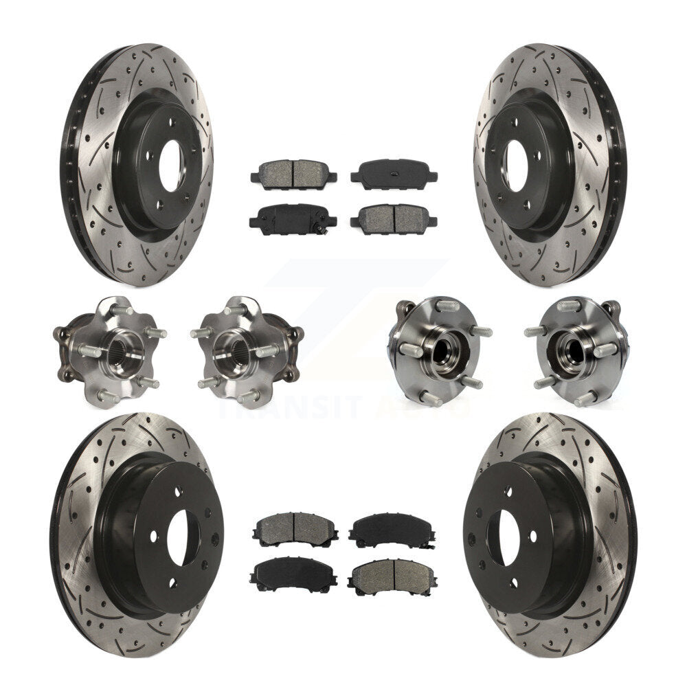 [Avant + Arrière] Kit d'ensemble roulement de roue et moyeu pour 2016-2017 INFINITI QX50 RWD KBB-111039