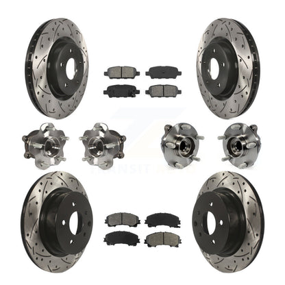 [Avant + Arrière] Kit d'ensemble roulement de roue et moyeu pour 2016-2017 INFINITI QX50 RWD KBB-111039