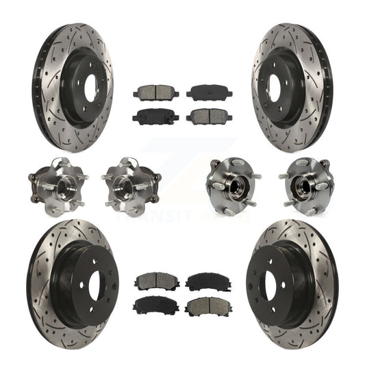 [Avant + Arrière] Kit d'ensemble roulement de roue et moyeu pour 2016-2017 INFINITI QX50 RWD KBB-111039
