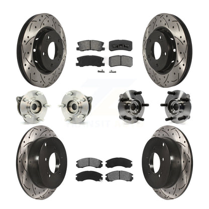 [Avant + Arrière] Kit d'ensemble roulement de roue et moyeu pour 2010-2011 Mitsubishi Lancer Ralliart Sportback avec AWD KBB-111046