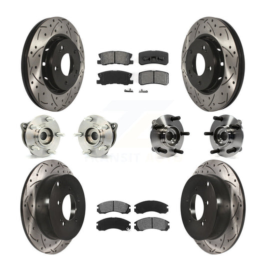 [Avant + Arrière] Kit d'ensemble roulement de roue et moyeu pour 2010-2011 Mitsubishi Lancer Ralliart Sportback avec AWD KBB-111046