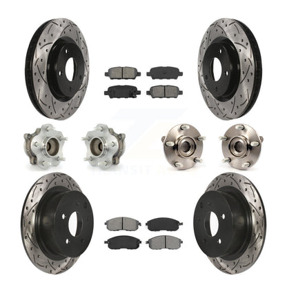 [Avant + Arrière] Kit d'ensemble roulement de roue et moyeu pour 2007-2012 Nissan Sentra SE-R avec 2.5L KBB-111047