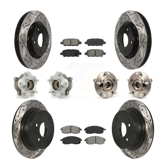 [Avant + Arrière] Kit d'ensemble roulement de roue et moyeu pour 2007-2012 Nissan Sentra SE-R avec 2.5L KBB-111047