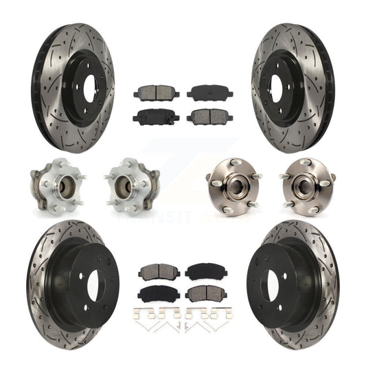 [Avant + Arrière] Kit d'ensemble roulement de roue et moyeu pour 2007-2012 Nissan Sentra SE-R Spec V avec 2.5L KBB-111048
