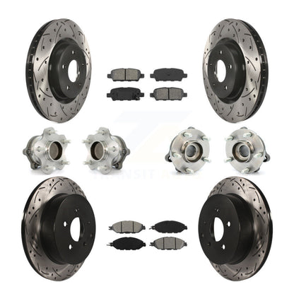 [Avant + Arrière] Kit d'ensemble roulement de roue et moyeu pour Nissan Pathfinder Murano INFINITI QX60 JX35 FWD KBB-111049