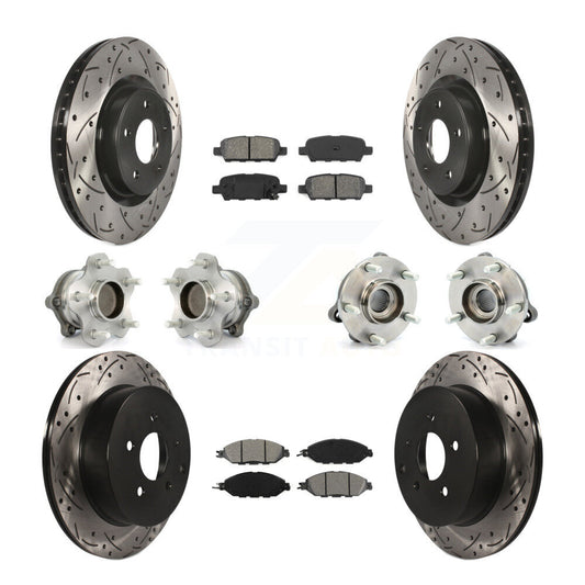 [Avant + Arrière] Kit d'ensemble roulement de roue et moyeu pour Nissan Pathfinder Murano INFINITI QX60 JX35 FWD KBB-111049