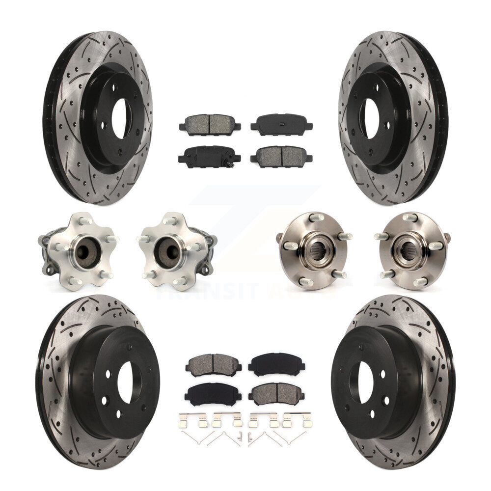 [Avant + Arrière] Kit d'ensemble roulement de roue et moyeu pour Nissan Rogue Select FWD KBB-111051