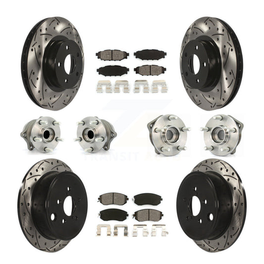 [Avant + Arrière] Kit d'ensemble roulement de roue et moyeu pour 2011 Subaru Impreza Outback Sport 2.5i Premium KBB-111052