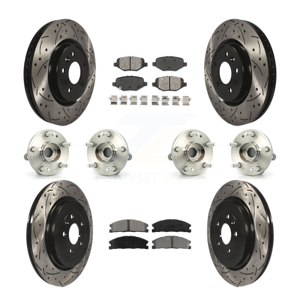 [Avant + Arrière] Kit d'ensemble roulement de roue et moyeu pour 2013 Ford Explorer Sport avec Heavy Duty Brakes KBB-111069