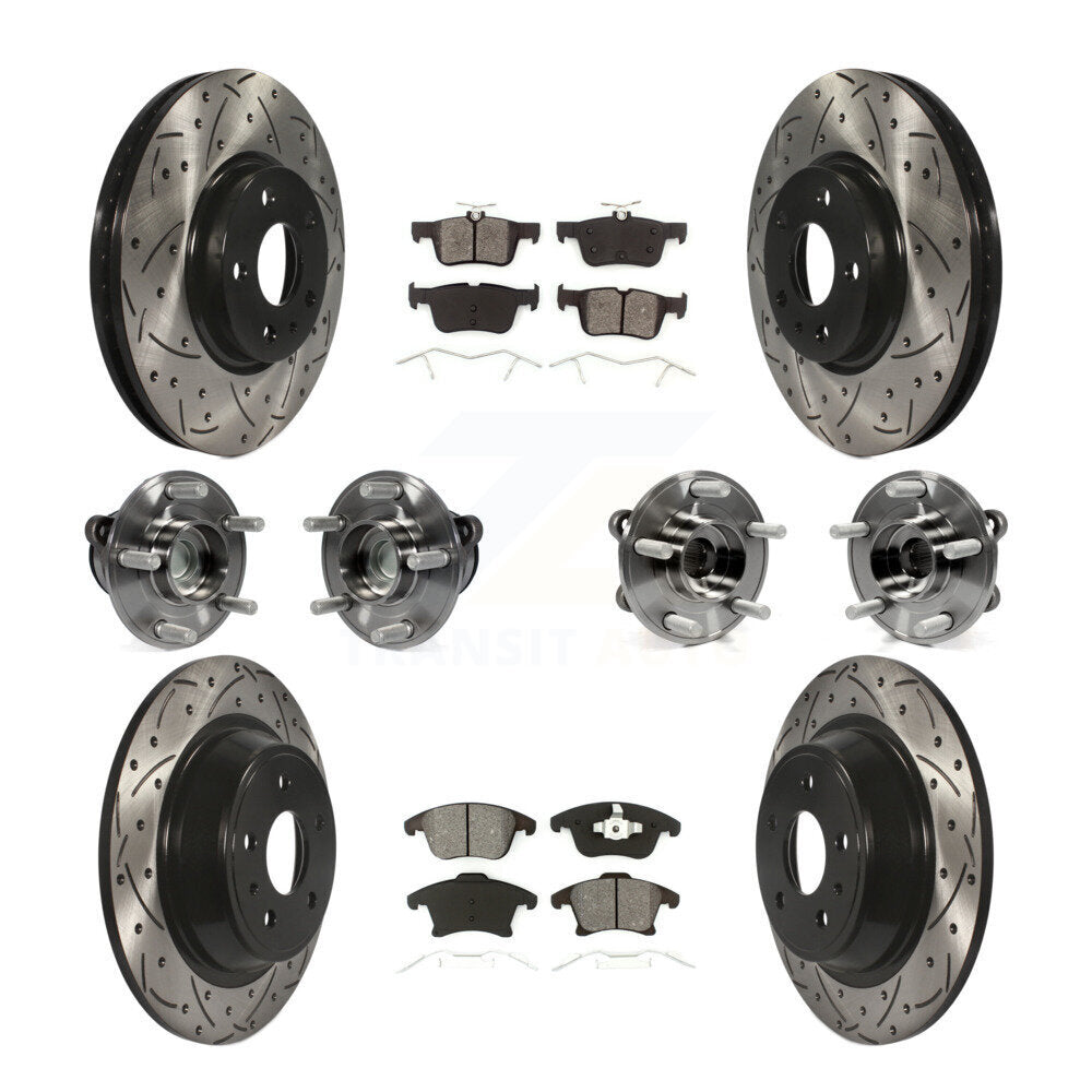 [Avant + Arrière] Kit d'ensemble roulement de roue et moyeu pour Ford Fusion Lincoln MKZ KBB-111073