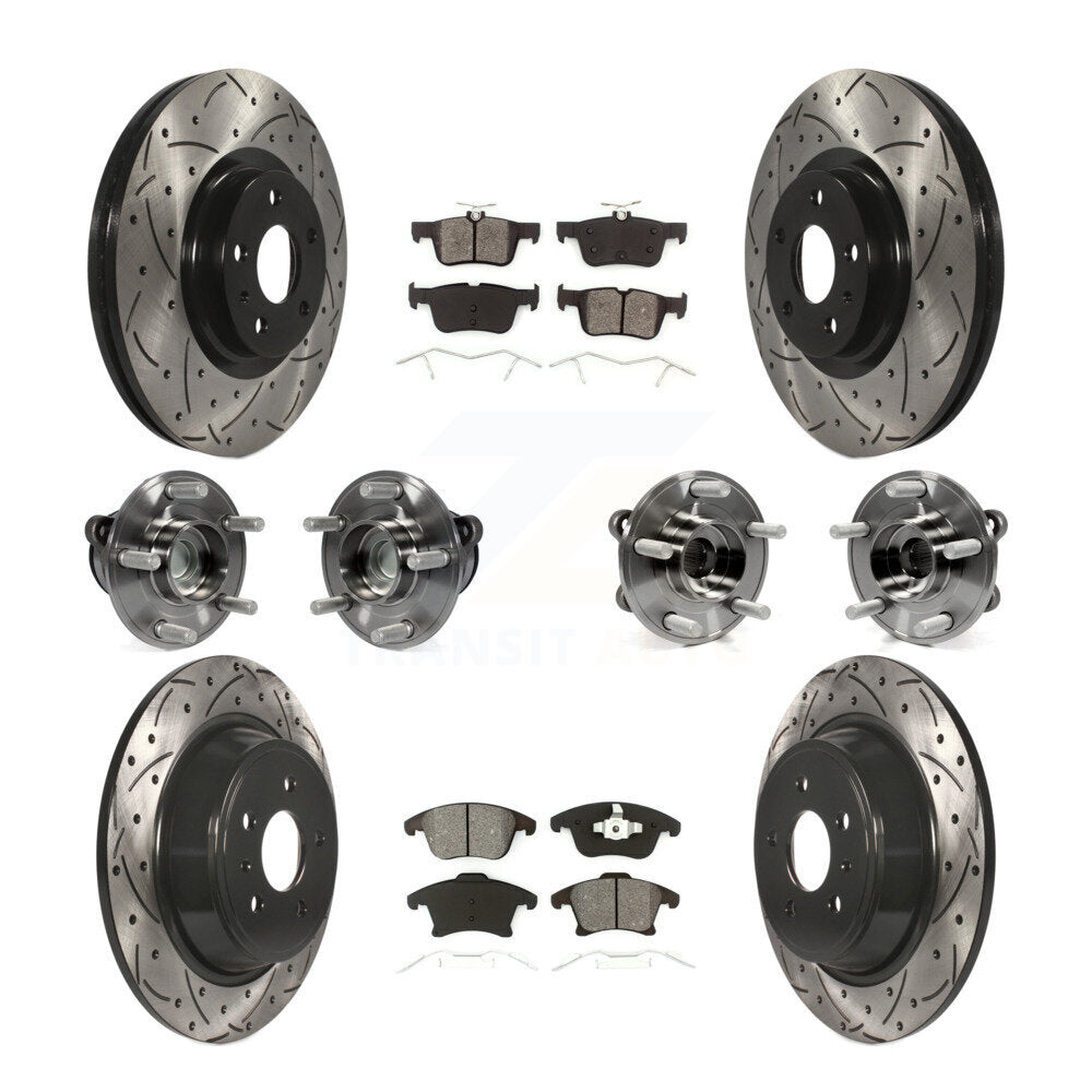 [Avant + Arrière] Kit d'ensemble roulement de roue et moyeu pour Ford Fusion Lincoln MKZ KBB-111074