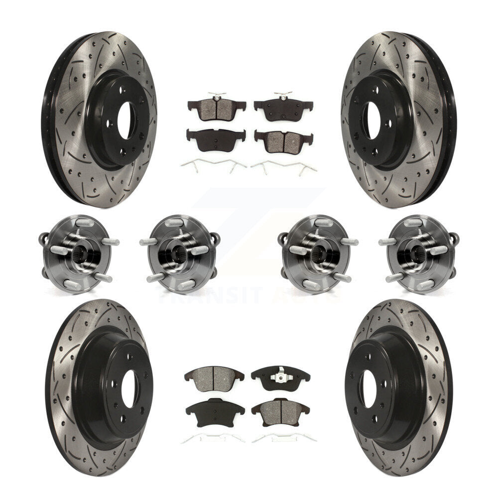 [Avant + Arrière] Kit d'ensemble roulement de roue et moyeu pour Ford Fusion KBB-111075