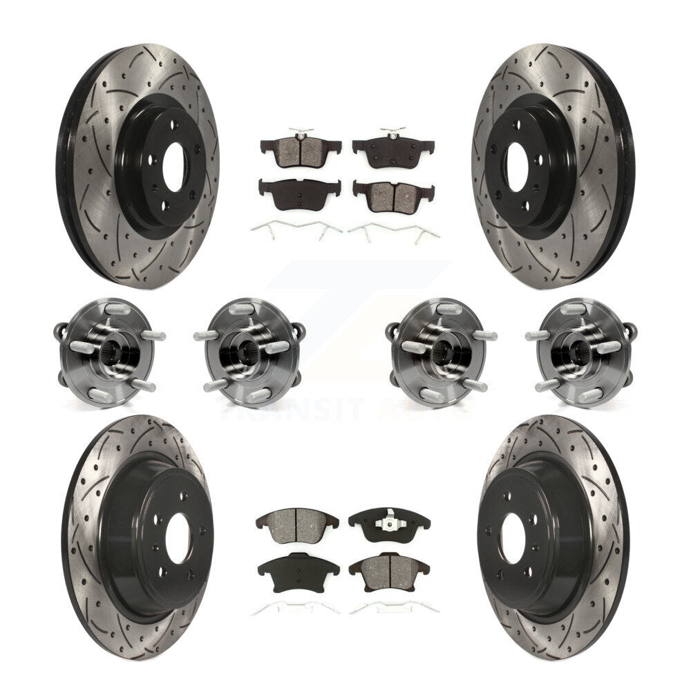 [Avant + Arrière] Kit d'ensemble roulement de roue et moyeu pour Ford Fusion Lincoln MKZ KBB-111076