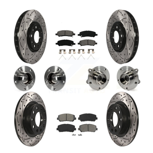 [Avant + Arrière] Kit d'ensemble roulement de roue et moyeu pour 2013-2016 Dodge Dart KBB-111077
