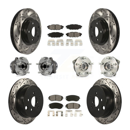 [Avant + Arrière] Kit d'ensemble roulement de roue et moyeu pour 2012-2013 Subaru Impreza Limited Base Premium KBB-111080
