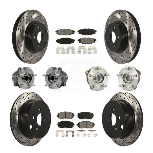 [Avant + Arrière] Kit d'ensemble roulement de roue et moyeu pour 2012-2013 Subaru Impreza Limited Base Premium KBB-111080