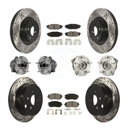 [Avant + Arrière] Kit d'ensemble roulement de roue et moyeu pour 2013 Subaru XV Crosstrek avec 292mm Diameter Rotor KBB-111081