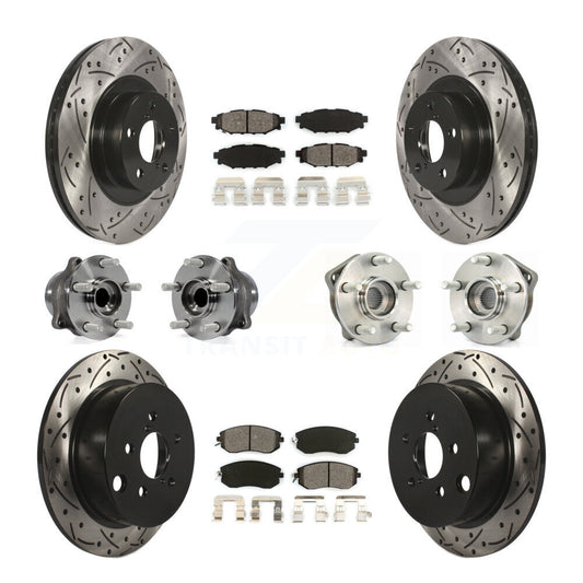 [Avant + Arrière] Kit d'ensemble roulement de roue et moyeu pour 2013 Subaru XV Crosstrek avec 292mm Diameter Rotor KBB-111081