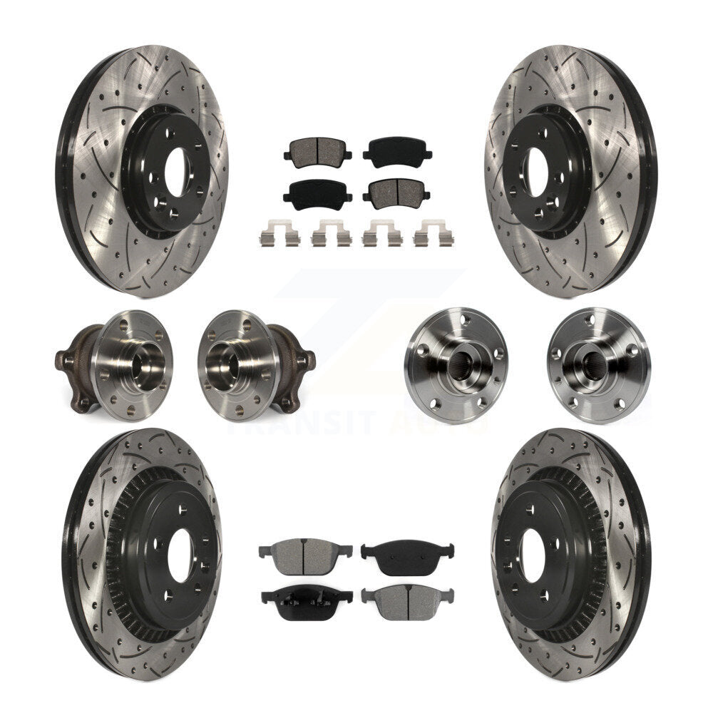 [Avant + Arrière] Kit d'ensemble roulement de roue et moyeu pour 2010-2015 Volvo XC60 AWD KBB-111086