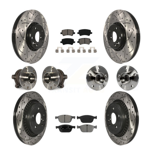 [Avant + Arrière] Kit d'ensemble roulement de roue et moyeu pour 2010-2015 Volvo XC60 AWD KBB-111086
