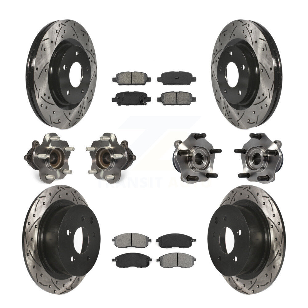 [Avant + Arrière] Kit d'ensemble roulement de roue et moyeu pour 2017-2019 Nissan Sentra Turbocharged KBB-111087