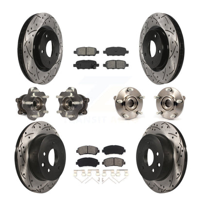 [Avant + Arrière] Kit d'ensemble roulement de roue et moyeu pour 2014-2015 Nissan Rogue Select AWD KBB-111089