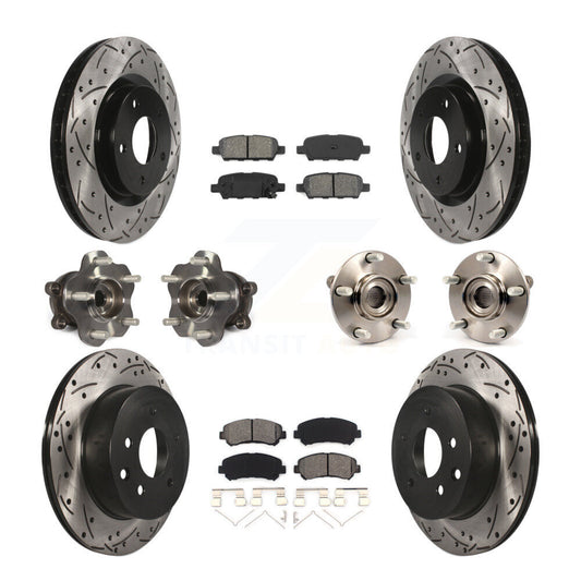 [Avant + Arrière] Kit d'ensemble roulement de roue et moyeu pour 2014-2015 Nissan Rogue Select AWD KBB-111089