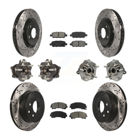 [Avant + Arrière] Kit d'ensemble roulement de roue et moyeu pour Nissan Rogue KBB-111093 par Transit Auto
