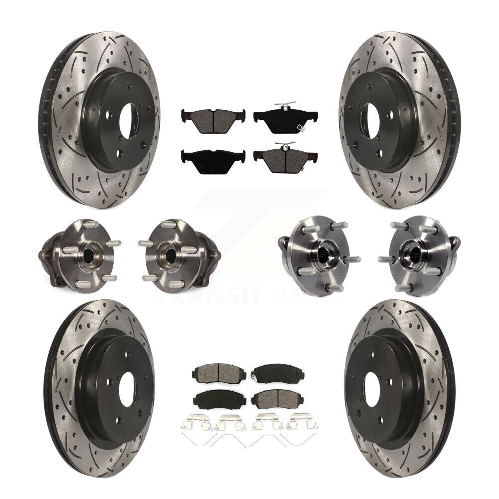 [Avant + Arrière] Kit d'ensemble roulement de roue et moyeu pour 2016-2019 Subaru Legacy 2.5L KBB-111096