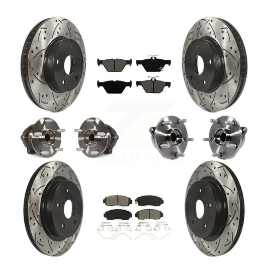 [Avant + Arrière] Kit d'ensemble roulement de roue et moyeu pour 2016-2019 Subaru Legacy 2.5L KBB-111096