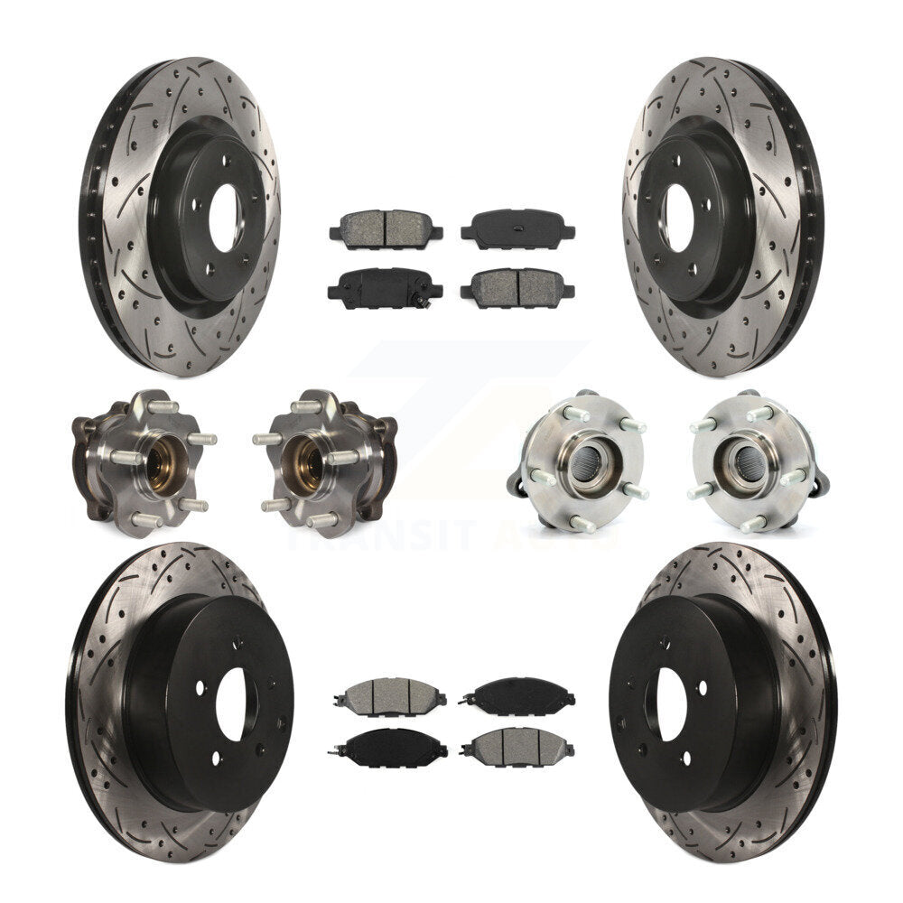 [Avant + Arrière] Kit d'ensemble roulement de roue et moyeu pour Nissan Pathfinder Murano INFINITI QX60 JX35 KBB-111097